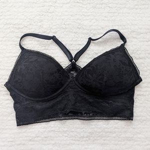 NWT Victoria Secret Black Lace Lined Bralette